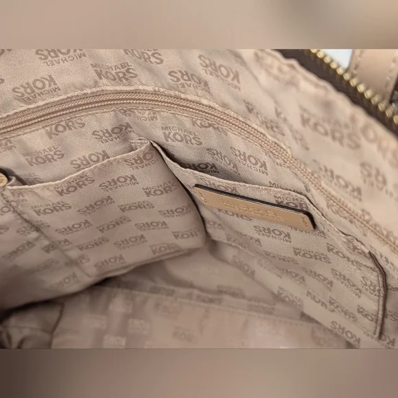 Michael Kors Tote Bag - EUC - Brown/Tan 12x11 Inches - Picture 3 of 12